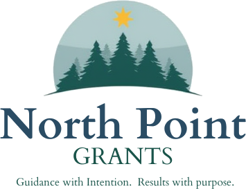 North Point Grants logo: a gold star above a misty treeline arch, with the tagline Guidance with Intention, Results with Purpose